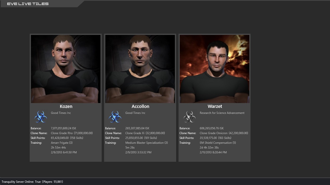 #1. Eve Live Tiles (Windows) By: Erik Kipp