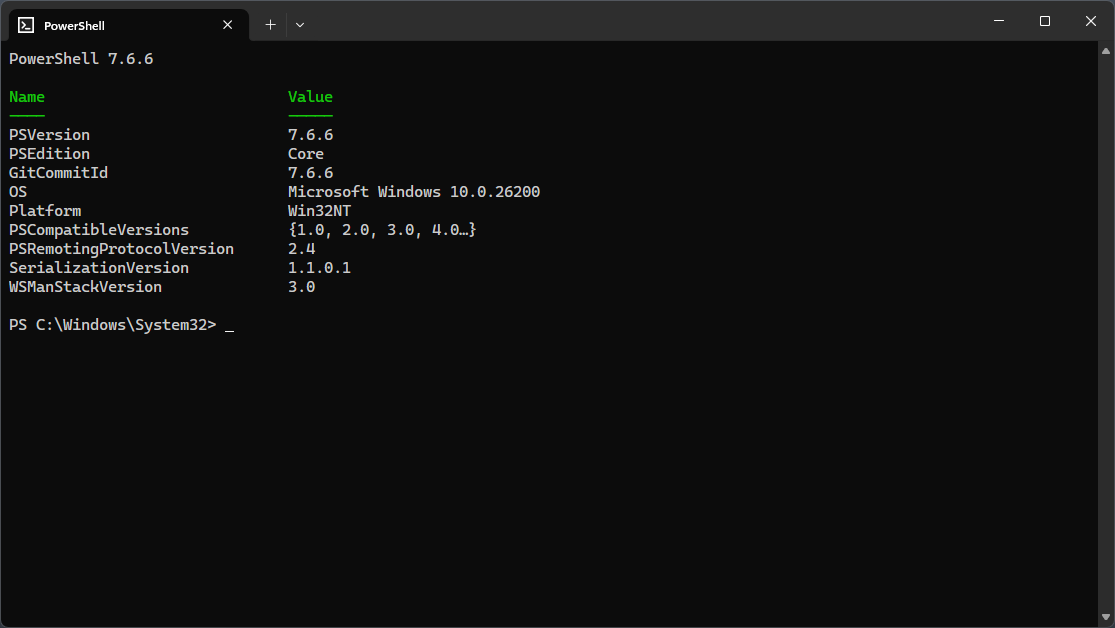 PowerShell screenshot