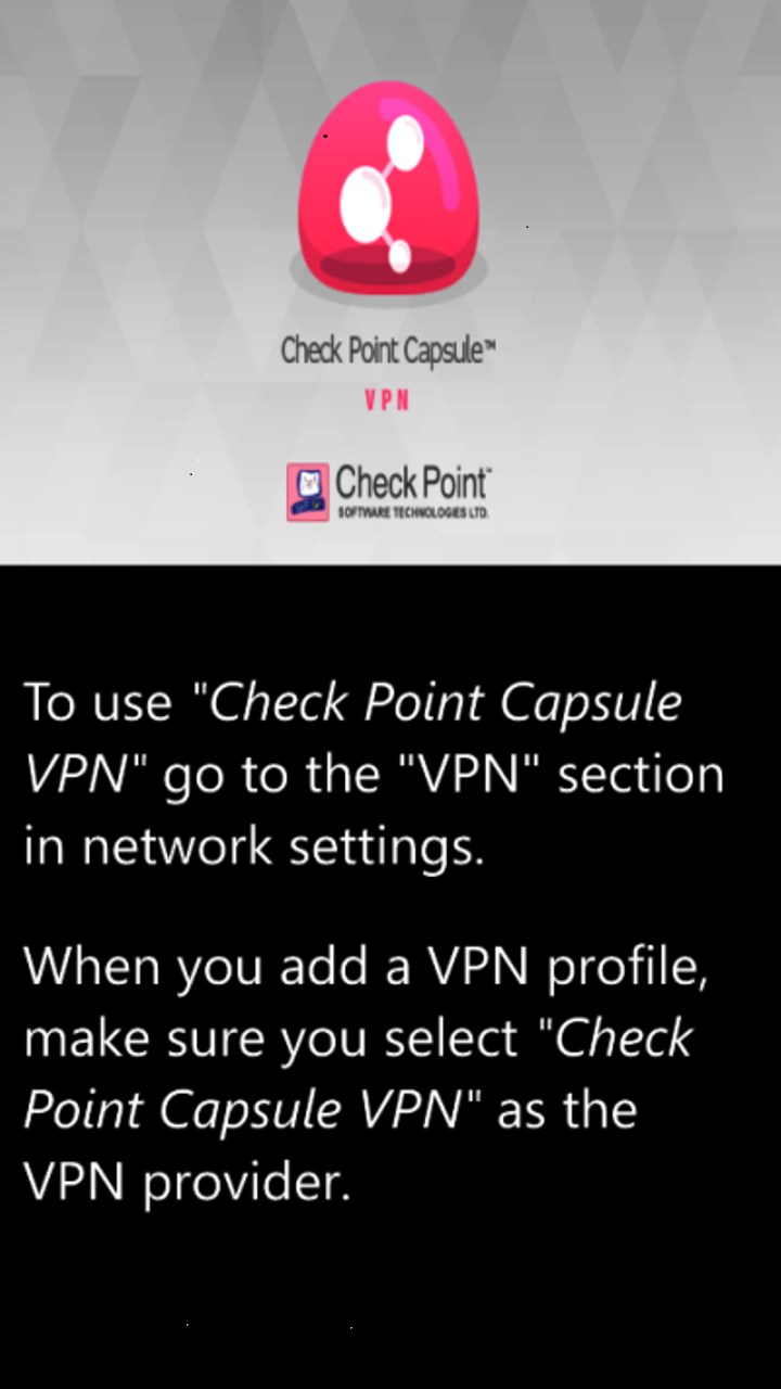 check point capsule vpn connection