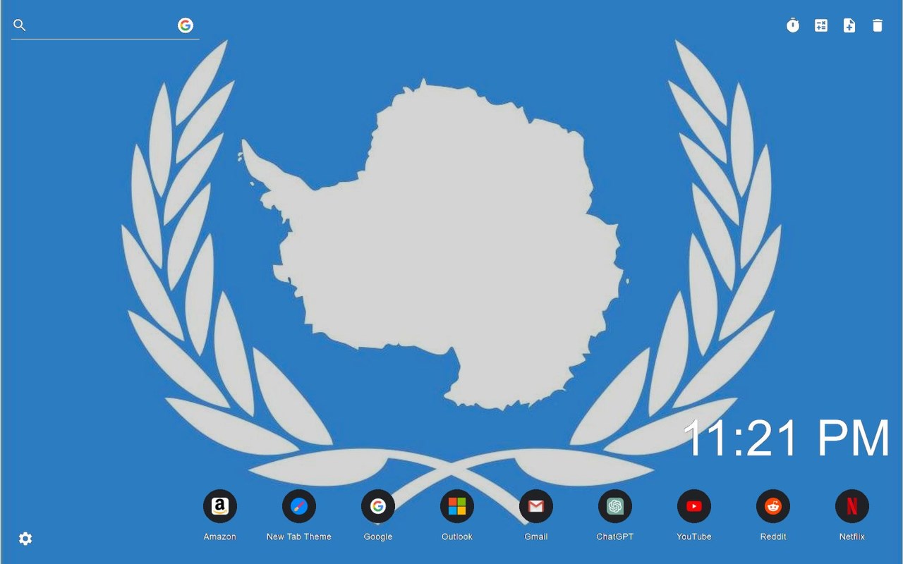 Antarctica Flag Wallpaper New Tab