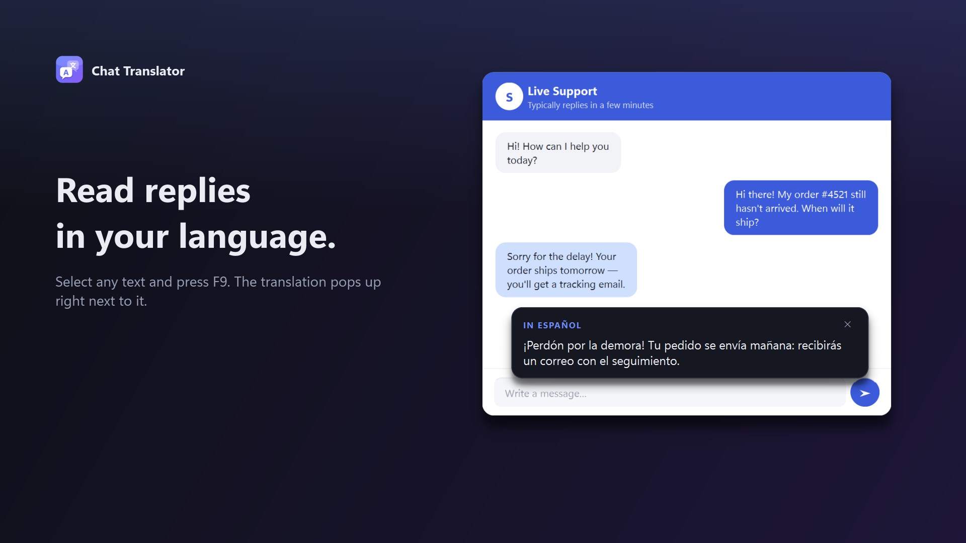 Chat Translator screenshot