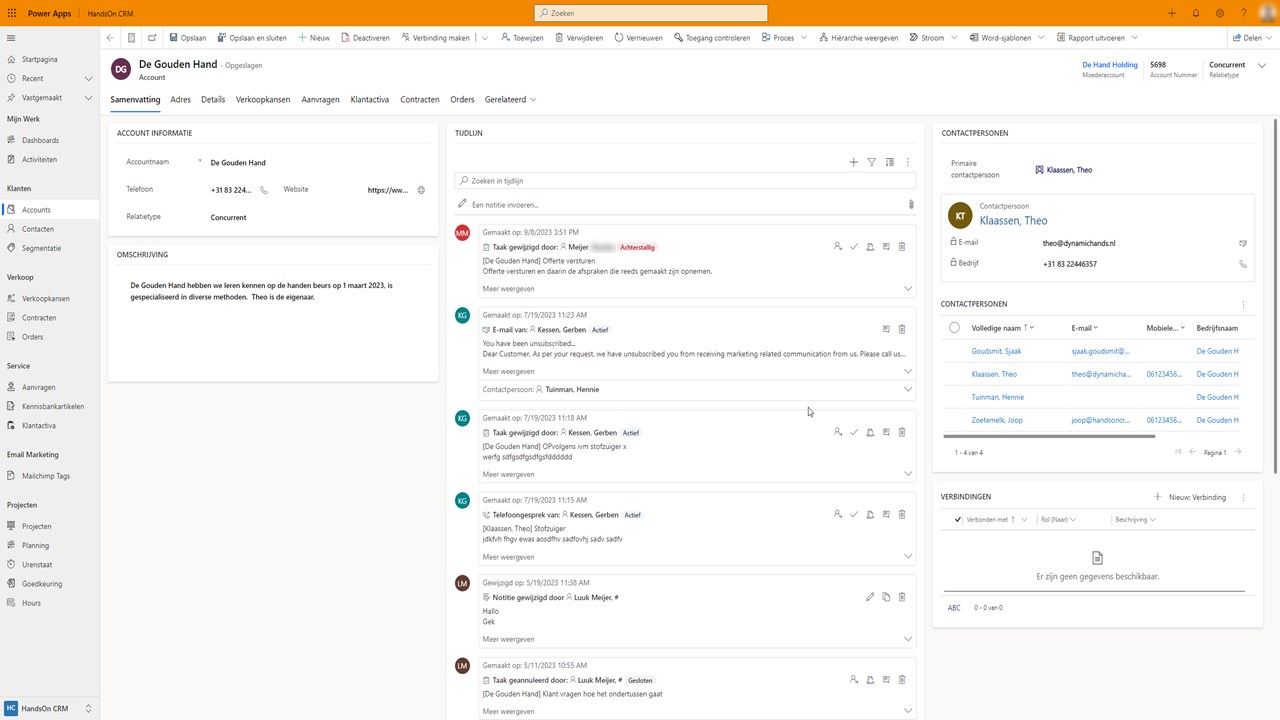 Snapshot 3 of HandsOn CRM