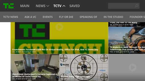 Capture d’écran : Menu Page