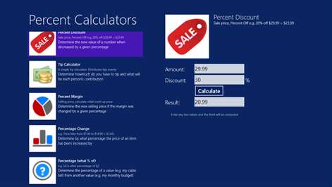 Percent Calculator Screenshots 1