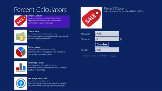 Percent Calculator screenshot 1