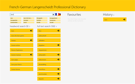 French-German Langenscheidt Professional Dictionary screenshot 4