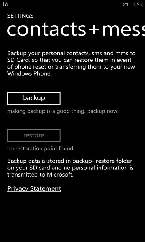 contacts+message backup Screenshots 1