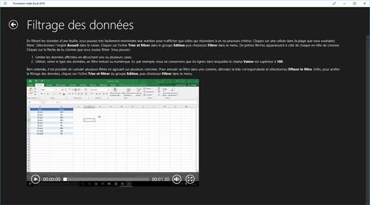 Formation vidéo Excel ® 2016 screenshot 3
