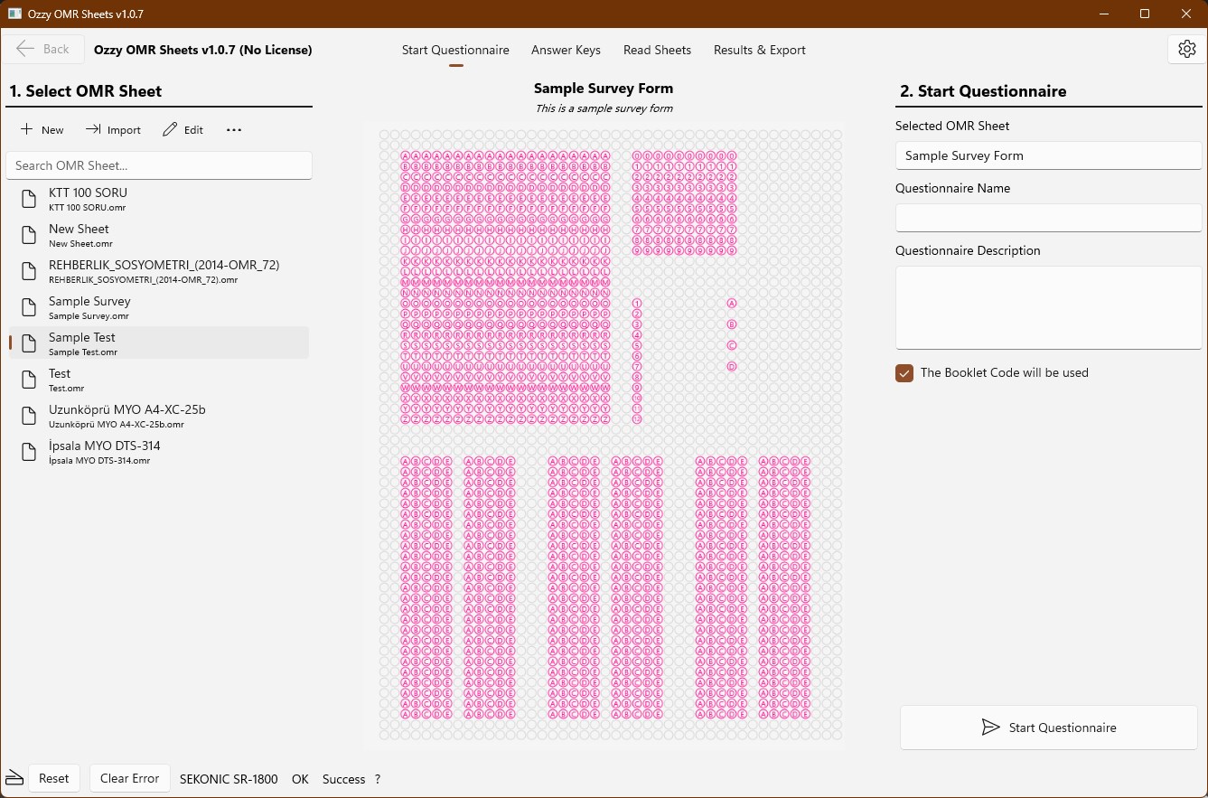 Ozzy OMR Sheets screenshot