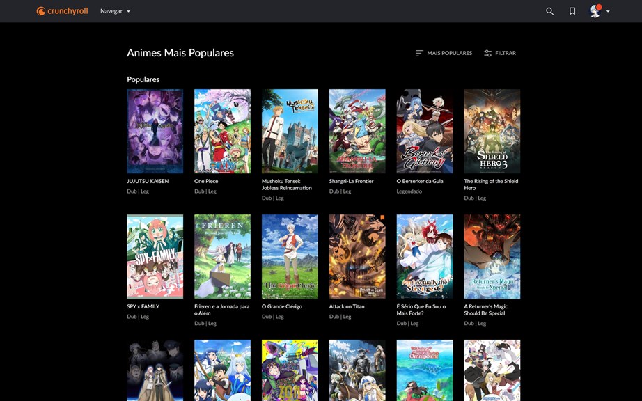 Os 20 anime mais populares a nível mundial no Crunchyroll