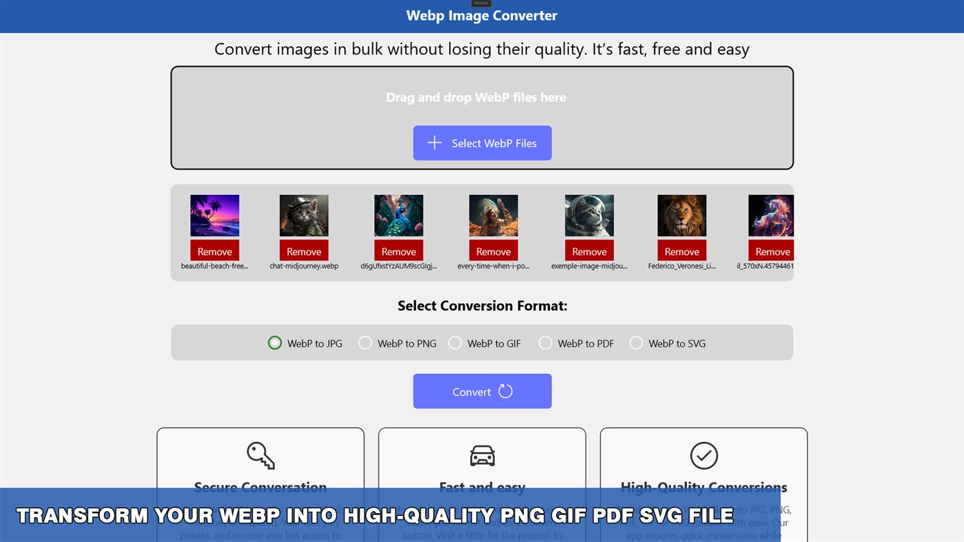 #3. Webp Convert ​to JPG​ PNG PDF (Windows) 作者: cowcona