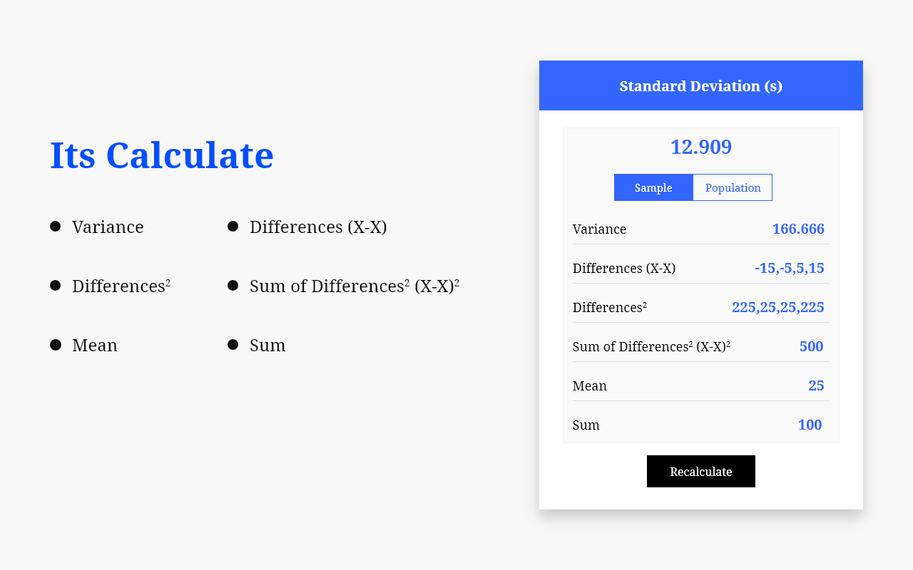 Standard Deviation Calculator