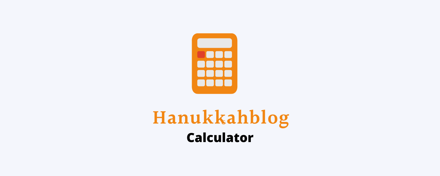 hanukkahblog Calculator marquee promo image