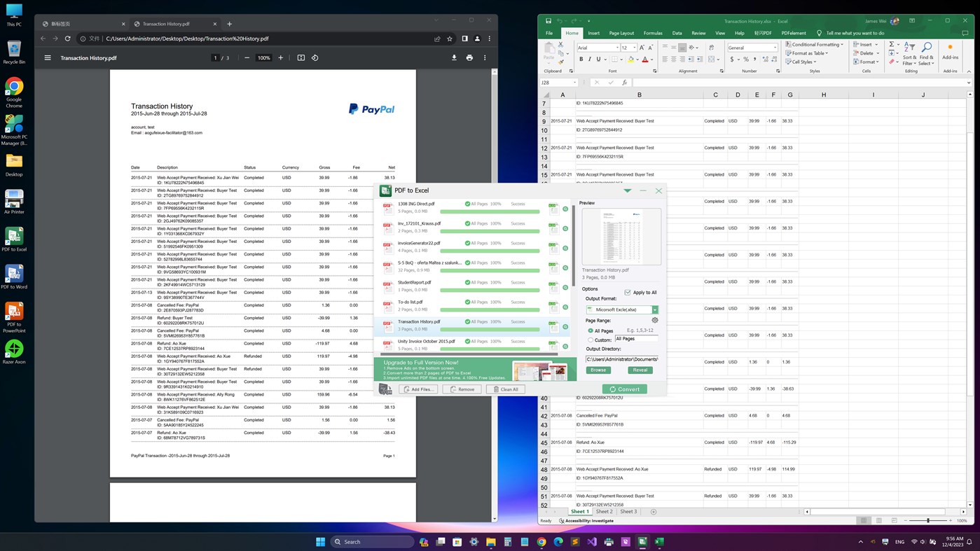 #1. Flyingbee PDF to XLS (Windows) بواسطة: Flyingbee Software