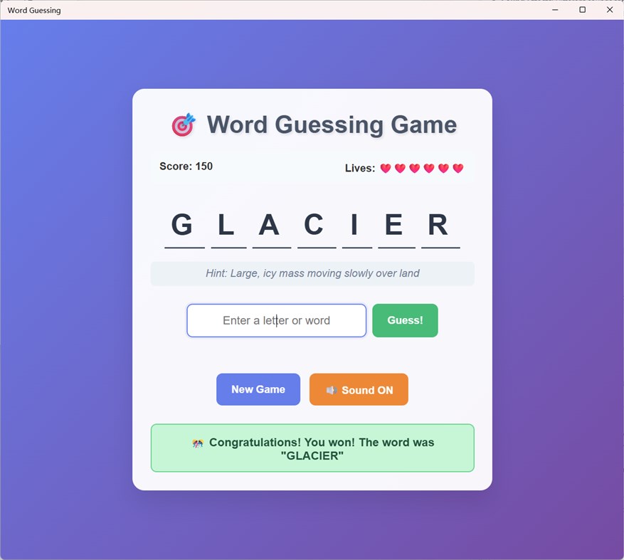 #1. Word Guessing (Windows) 由: RollerNiGi