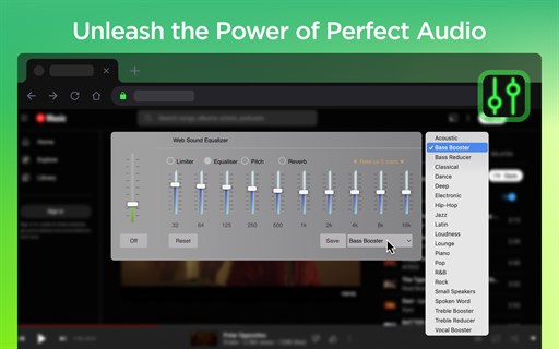 Web Sound Equalizer & Bass Booster for Ultimate Audio