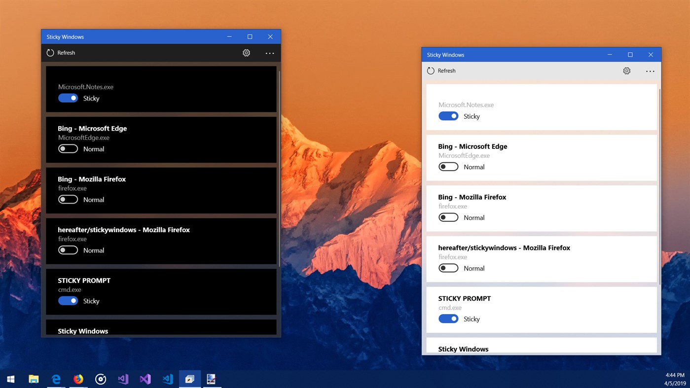 #1. Sticky Windows (Windows) 由: Hereafter2