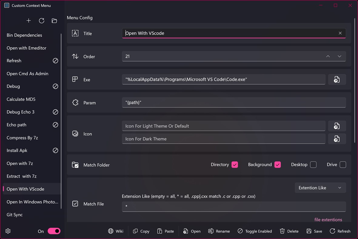 #2. Custom Context Menu (Windows) Podle: touchwp