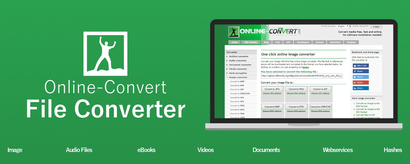 File Converter - By Online-Convert.com marquee promo image