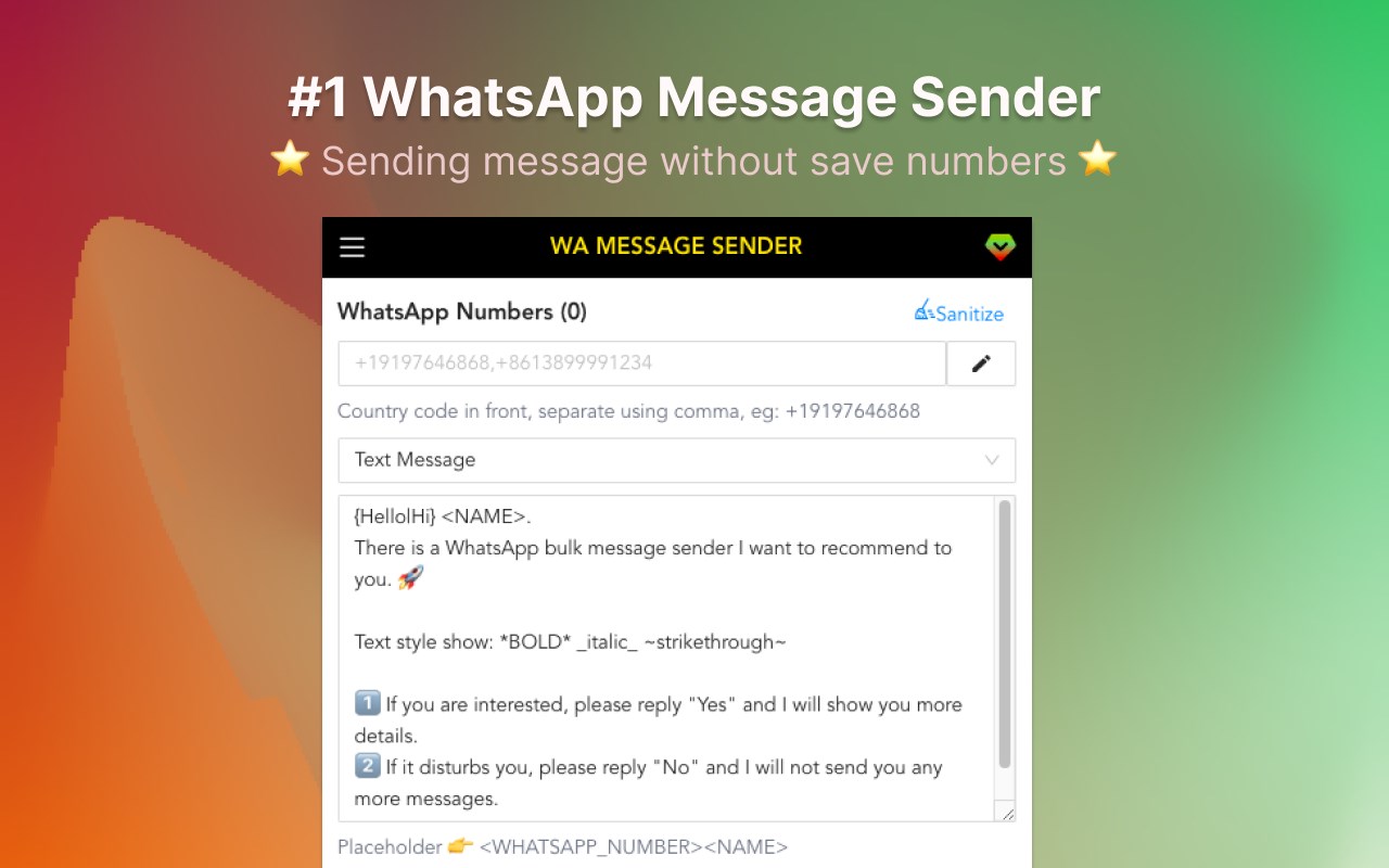 WASender - WA Bulk Message Sender