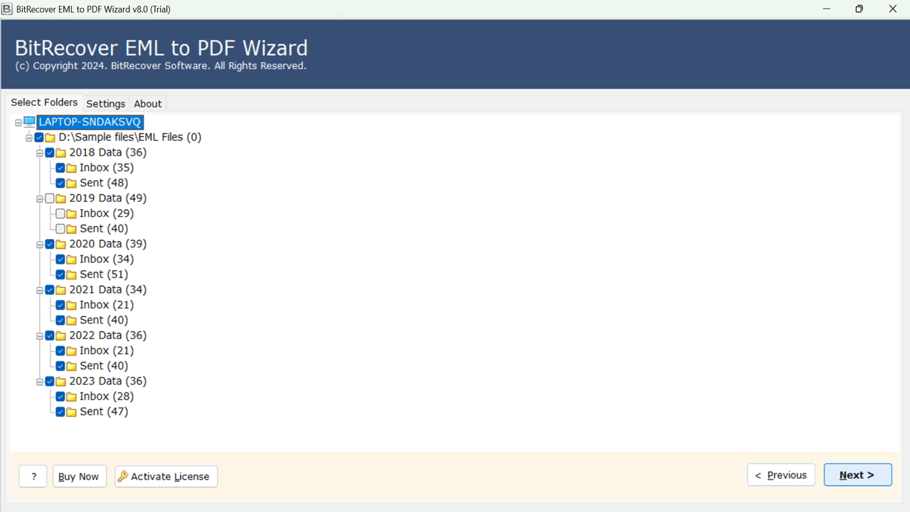 Snapshot 4 of BitRecover EML to PDF Converter