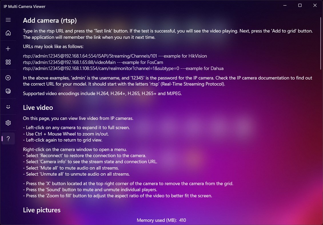 #6. IP Multi Camera Viewer (Windows) By: Alexander Komarov