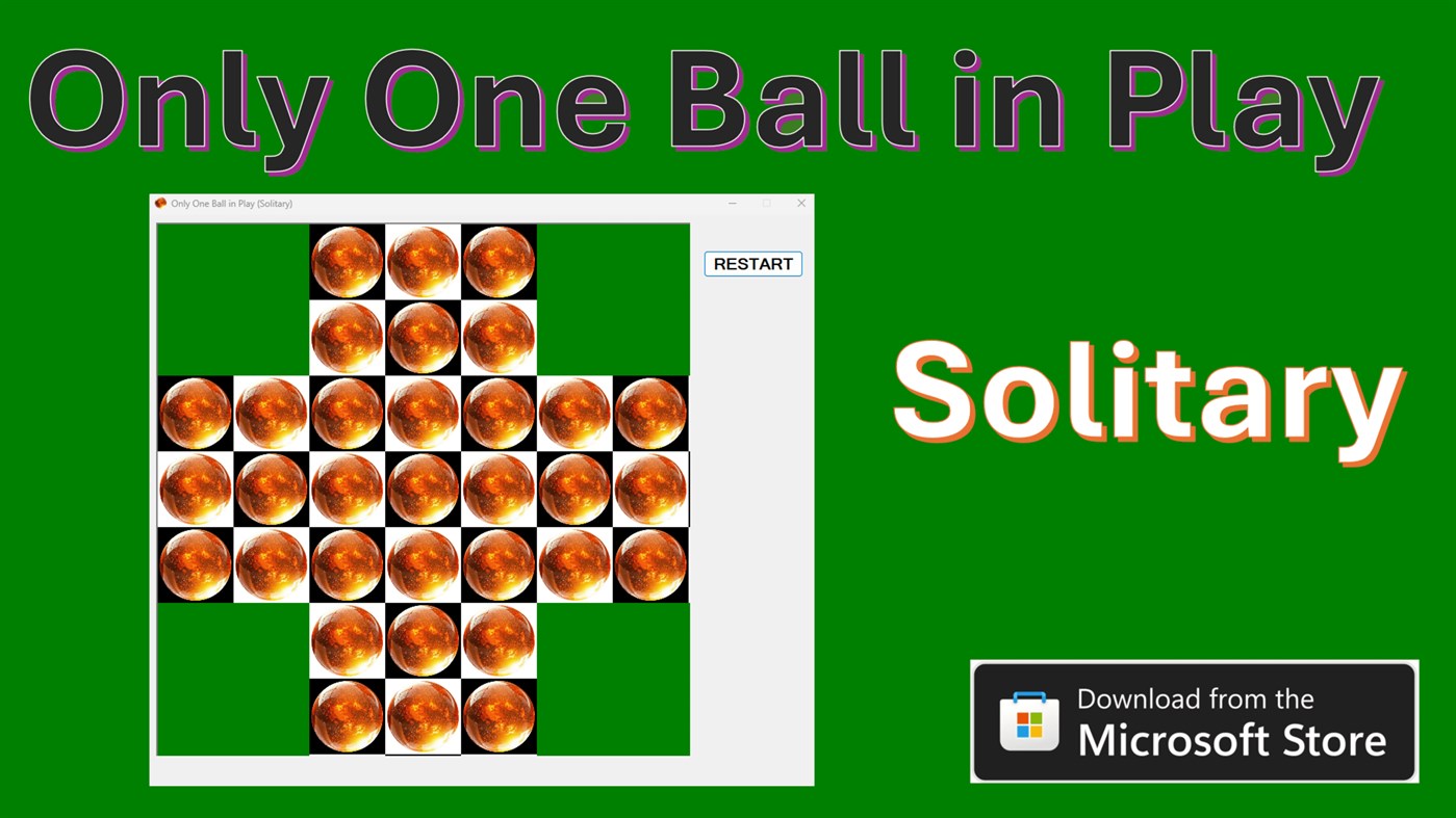 #1. OnlyOneBallinPlay Solitary (Windows) By: GS SOFTWARE