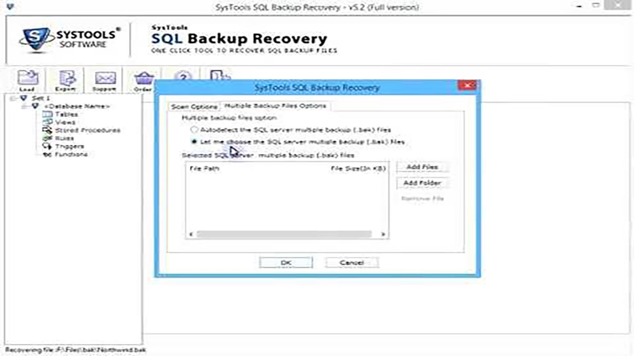 Snapshot 1 of SysTools SQL Backup Recovery