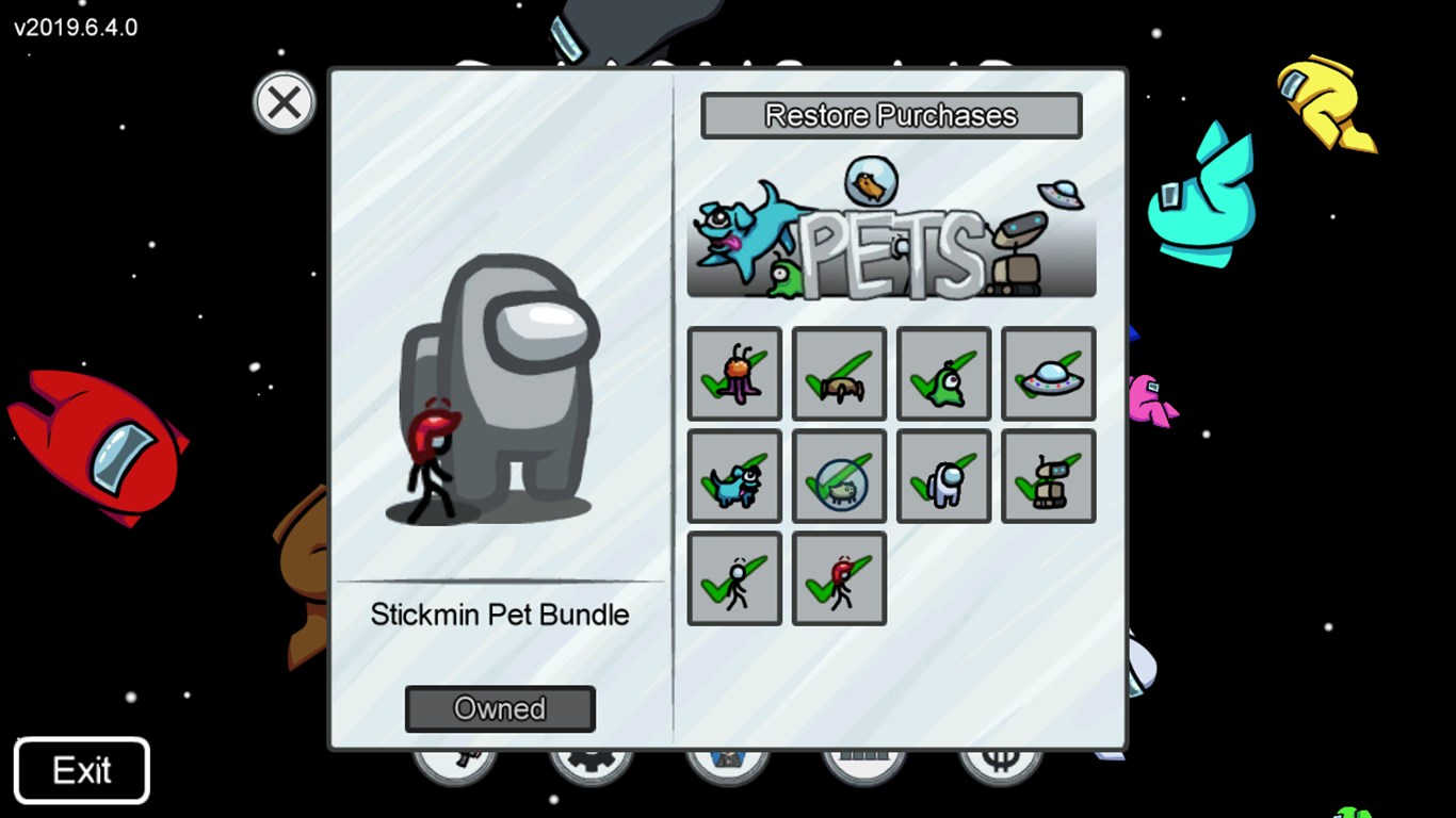 Among Us - Stickmin Pet Bundle screenshot