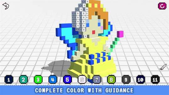 Fairy 3D Color by Number - Voxel Coloring Book screenshot 2