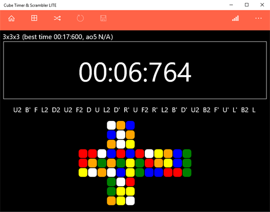 Cube Timer & Scrambler LITE screenshot 1