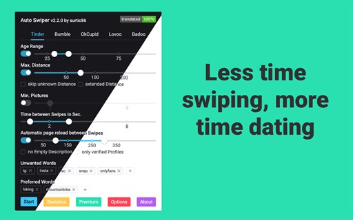 Auto Swiper - Tinder & Bumble Auto Swipe Extension