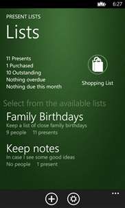 Present Lists screenshot 2