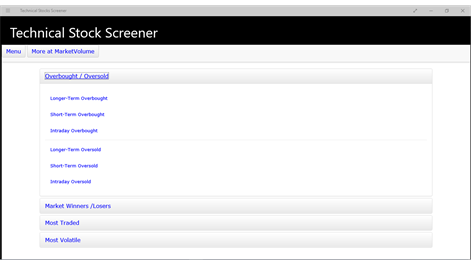 Technical Stocks Screener Screenshots 1