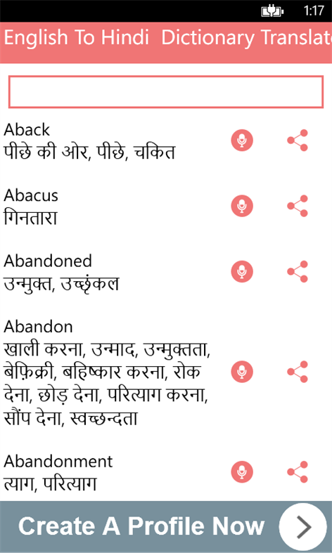 English To Hindi Dictionary Translator Offline for Windows 10 free