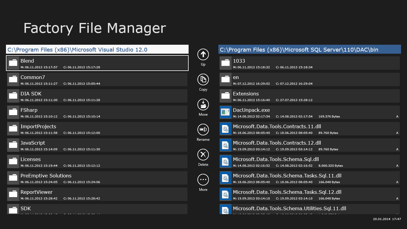 X files manager. Factory файловый менеджер. Менеджер файлов в Visual Studio. Factory Manager 1.3. File Commander Windows.