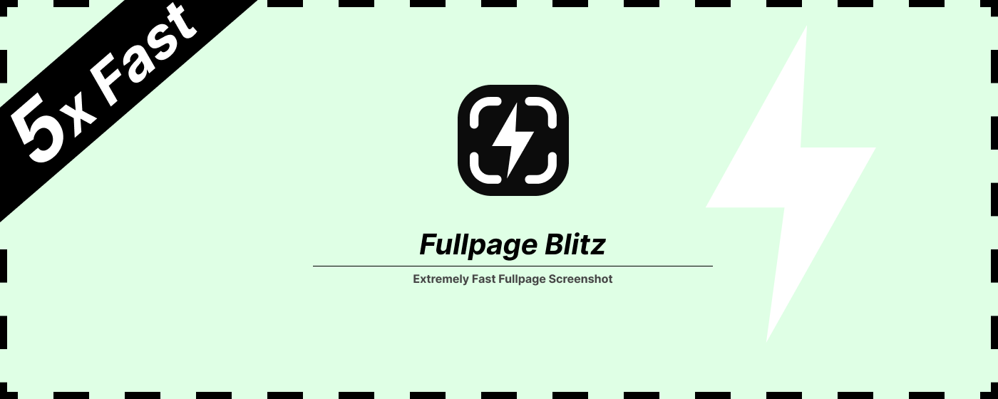 Full Page Screenshot – Fastest Scrolling Screen Capture (BlitzCapture)