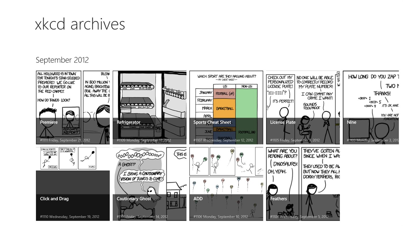 #1. xkcd archives (Windows) 由: nz bee