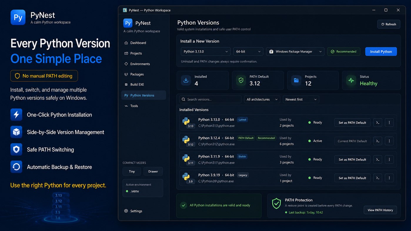 #6. PyNest - Smart Python Toolkit (Windows) Od: Aria Vision