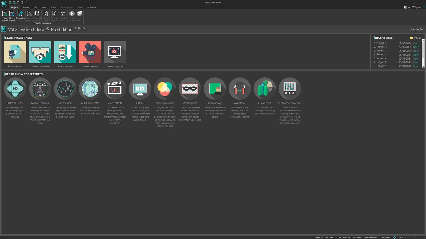 #1. VSDC Video Editor (Windows) Podle: Vector Ltd