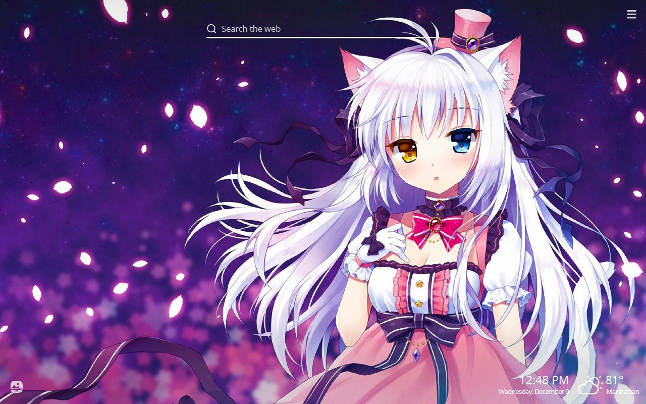 Anime Cat Girl HD Wallpapers New Tab Theme - Microsoft Edge Addons