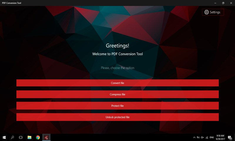 PDF Conversion Tool screenshot