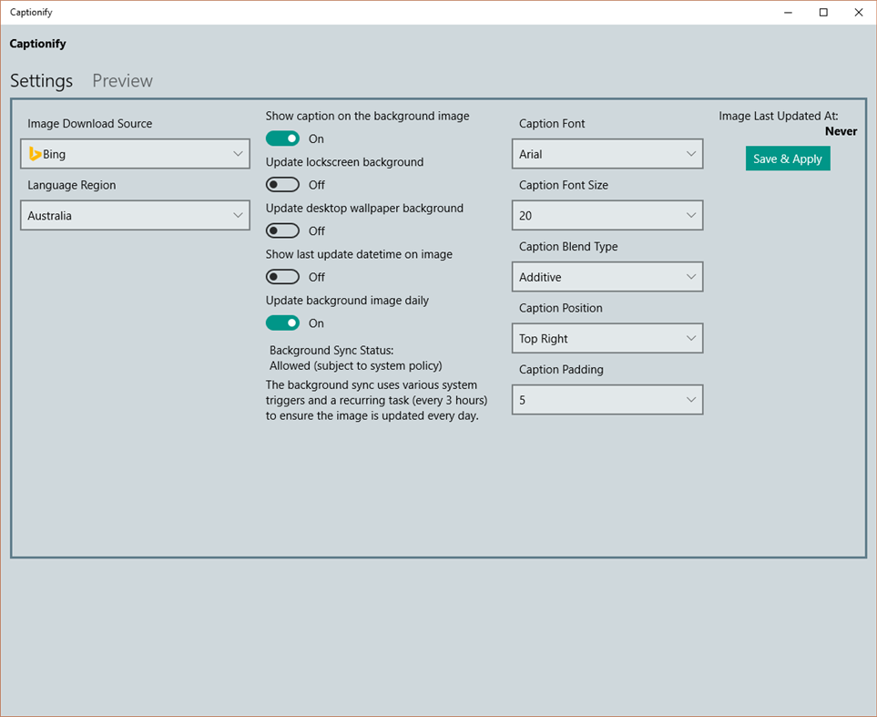 #1. Captionify (Windows) 由: A Mad Dev Projects