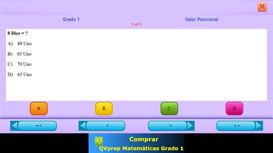 QVprep Lite Matemáticas Grado 1 screenshot 8