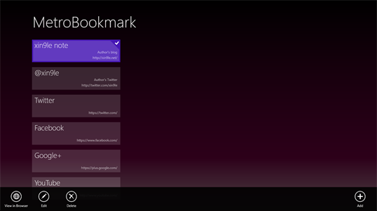 MetroBookmark screenshot 5