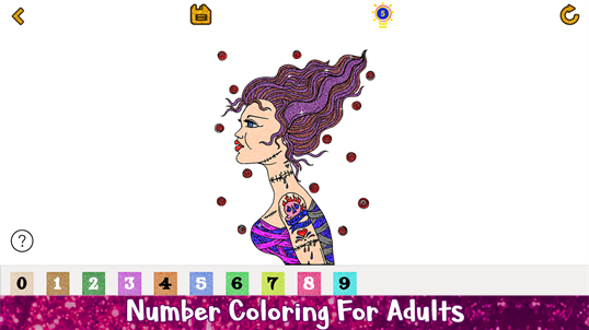 Girls Glitter Color By Number - Girls Coloring Book screenshot 3