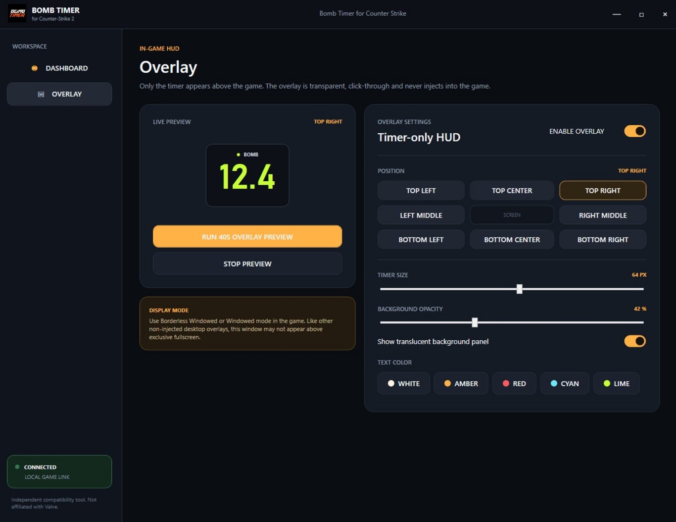 Bomb Timer for Counter Strike 2 screenshot