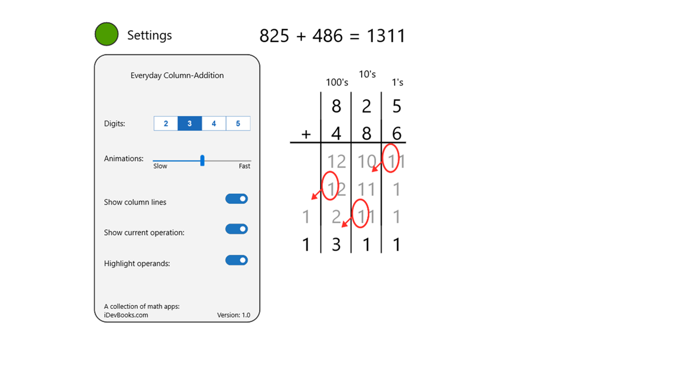 #3. Everyday Column-Addition (Windows) Podle: iDevBooks