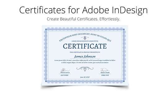 Certificate Templates for Adobe InDesign screenshot 1