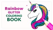 Glitter Rainbow Coloring Pages Rainbow Sparkle Glitter Markers Set